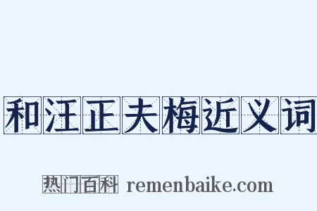和汪正夫梅近义词是什么意思的图片